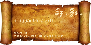 Szijjártó Zsolt névjegykártya
